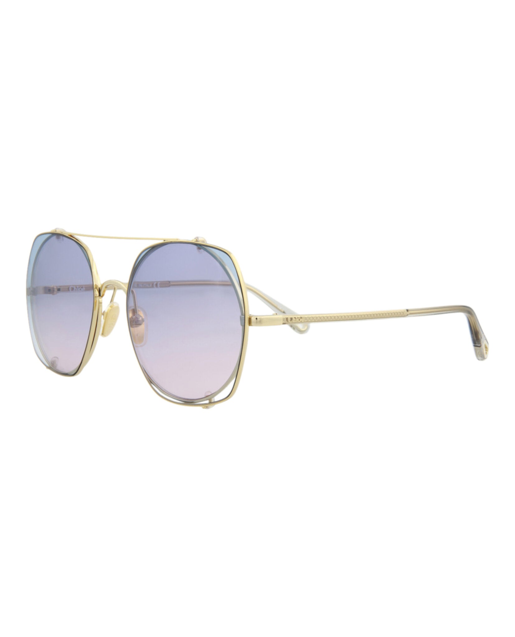 Chloé Square-Frame Metal Sunglasses Sunglasses - Tophatter Daily Deals
