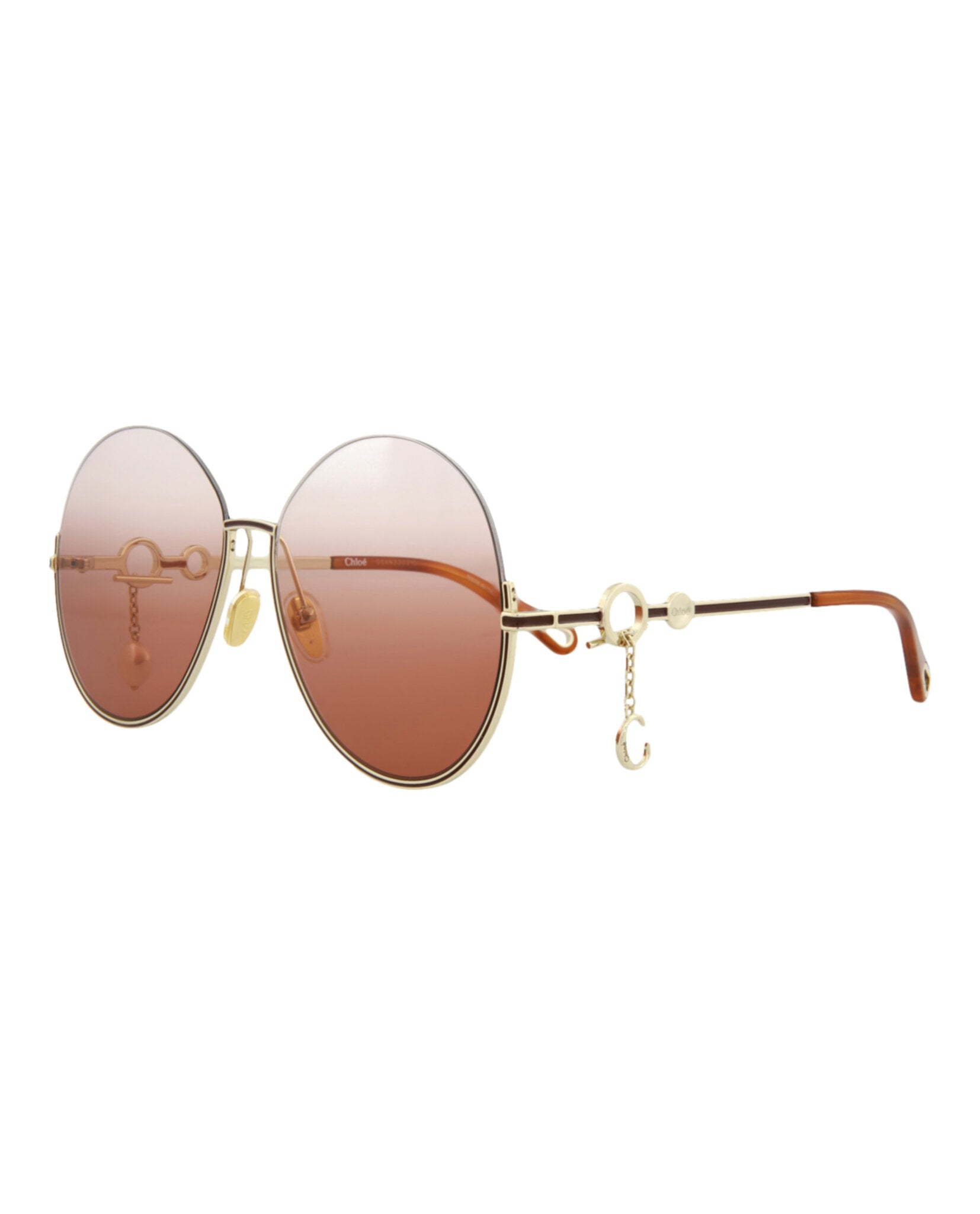 Chloé Round-Frame Metal Sunglasses Sunglasses - Tophatter Daily Deals