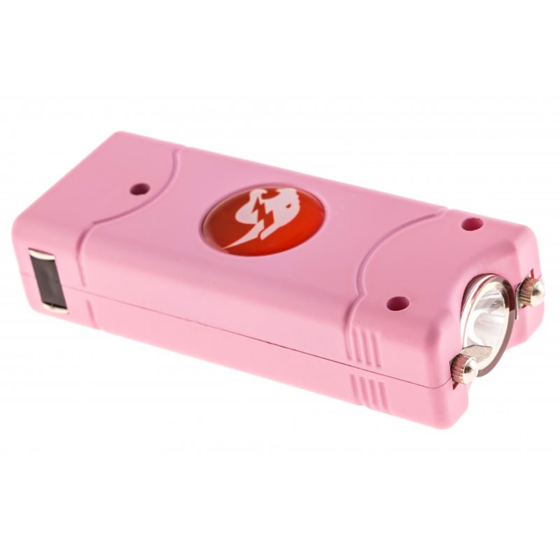 Pink MAX POWER Rechargeable Mini Stun Gun With LED Light - Tophatter's Guns'N'Weapons Store Collectible Weapons - Tophatter Daily Deals