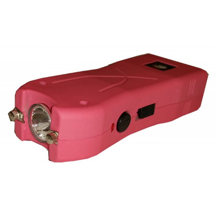 Pink Max Power Rechargeable Stun Gun Built in LED Light With Safety Pin - Tophatter's Army Products & Self Defense Collectible Weapons - Tophatter Daily Deals