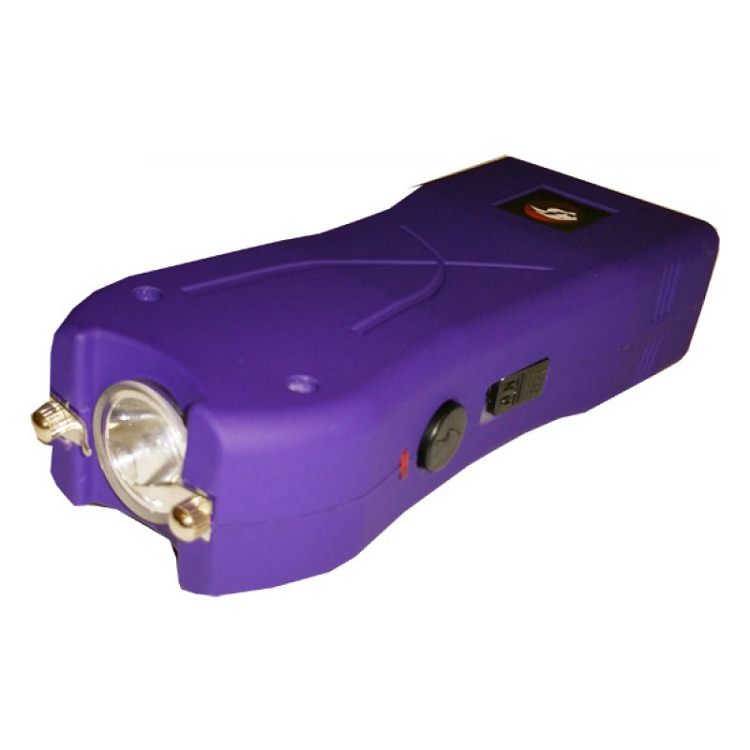 Purple Max Power Rechargeable Stun Gun Built in LED Light With Safety Pin - Tophatter's Guns'N'Weapons Store Collectible Weapons - Tophatter Daily Deals