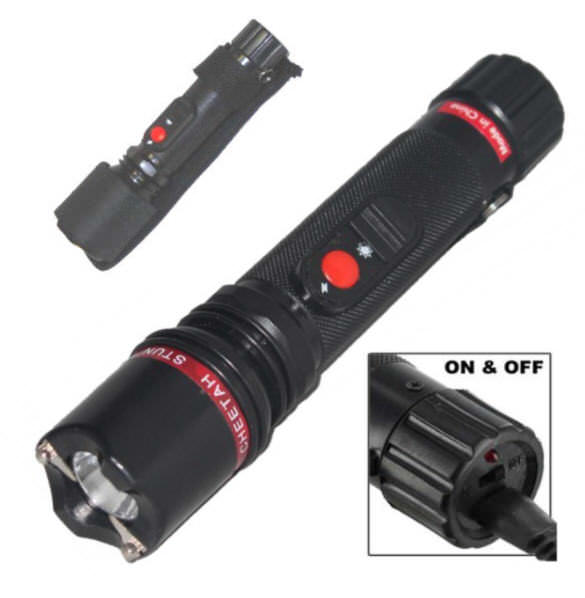 Powerful 10 Million Volt Flashlight Stun Gun Rechargeable Collectible Weapons - Tophatter Daily Deals