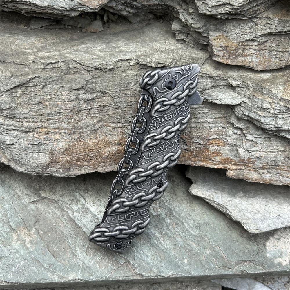 Cool Punk Knife Chain Folding Knife - Tophatter Daily Deals