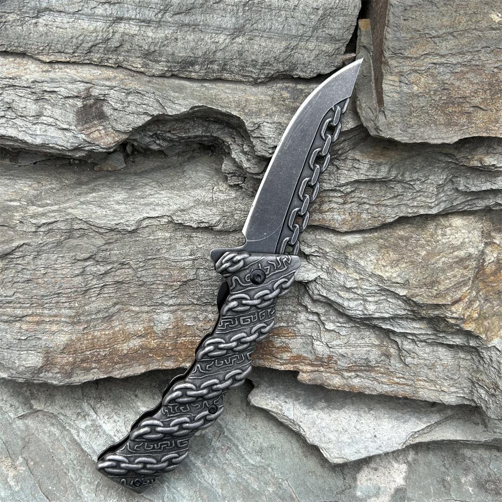 Cool Punk Knife Chain Folding Knife - Tophatter Daily Deals