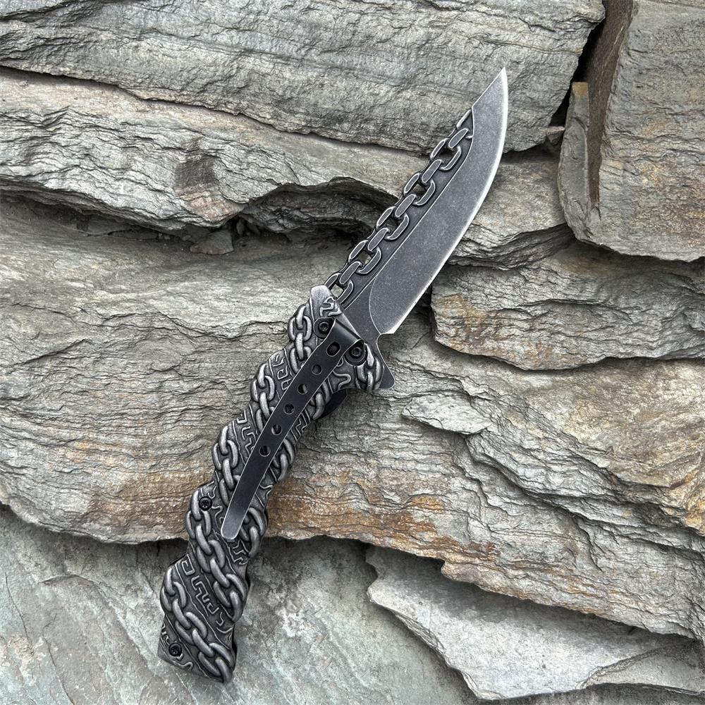 Cool Punk Knife Chain Folding Knife - Tophatter Daily Deals