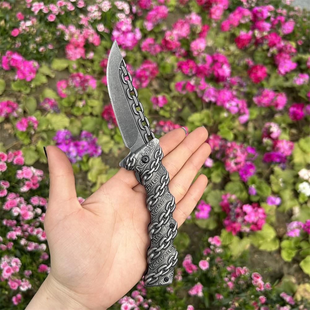 Cool Punk Knife Chain Folding Knife - Tophatter Daily Deals