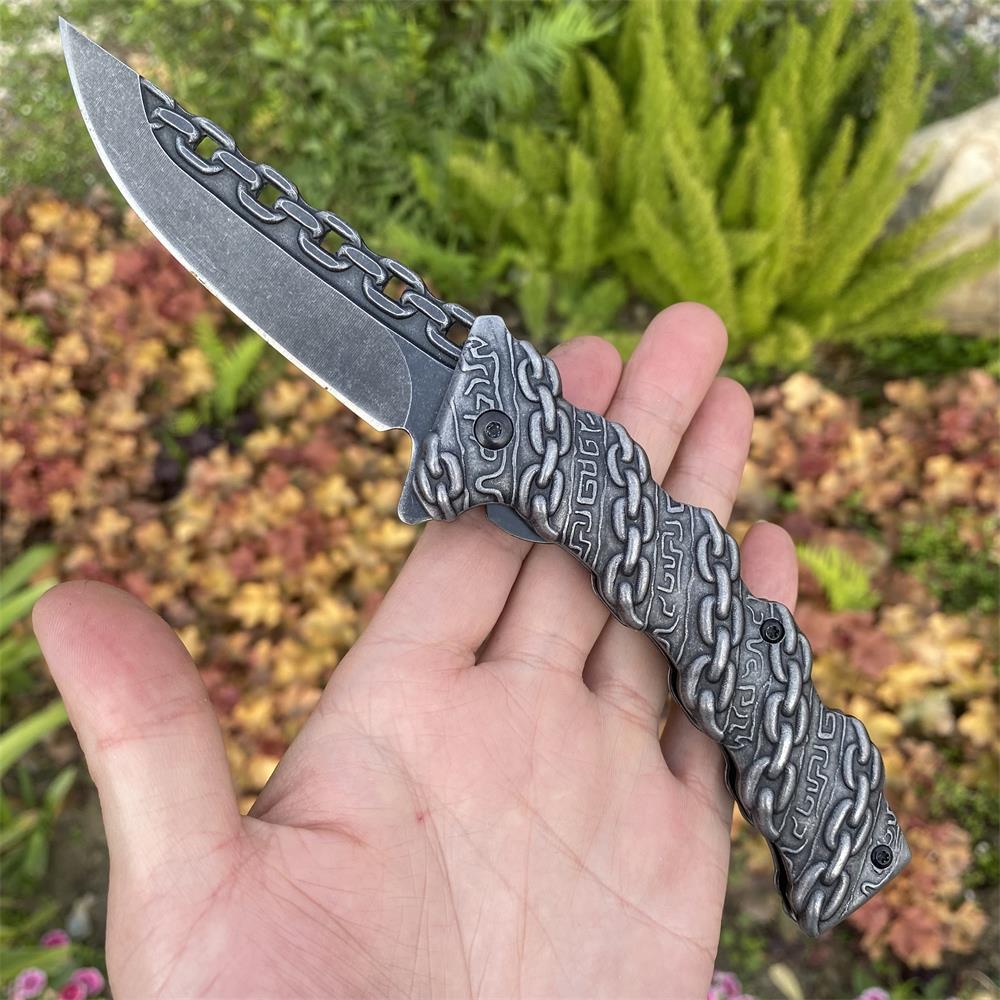 Cool Punk Knife Chain Folding Knife - Tophatter Daily Deals