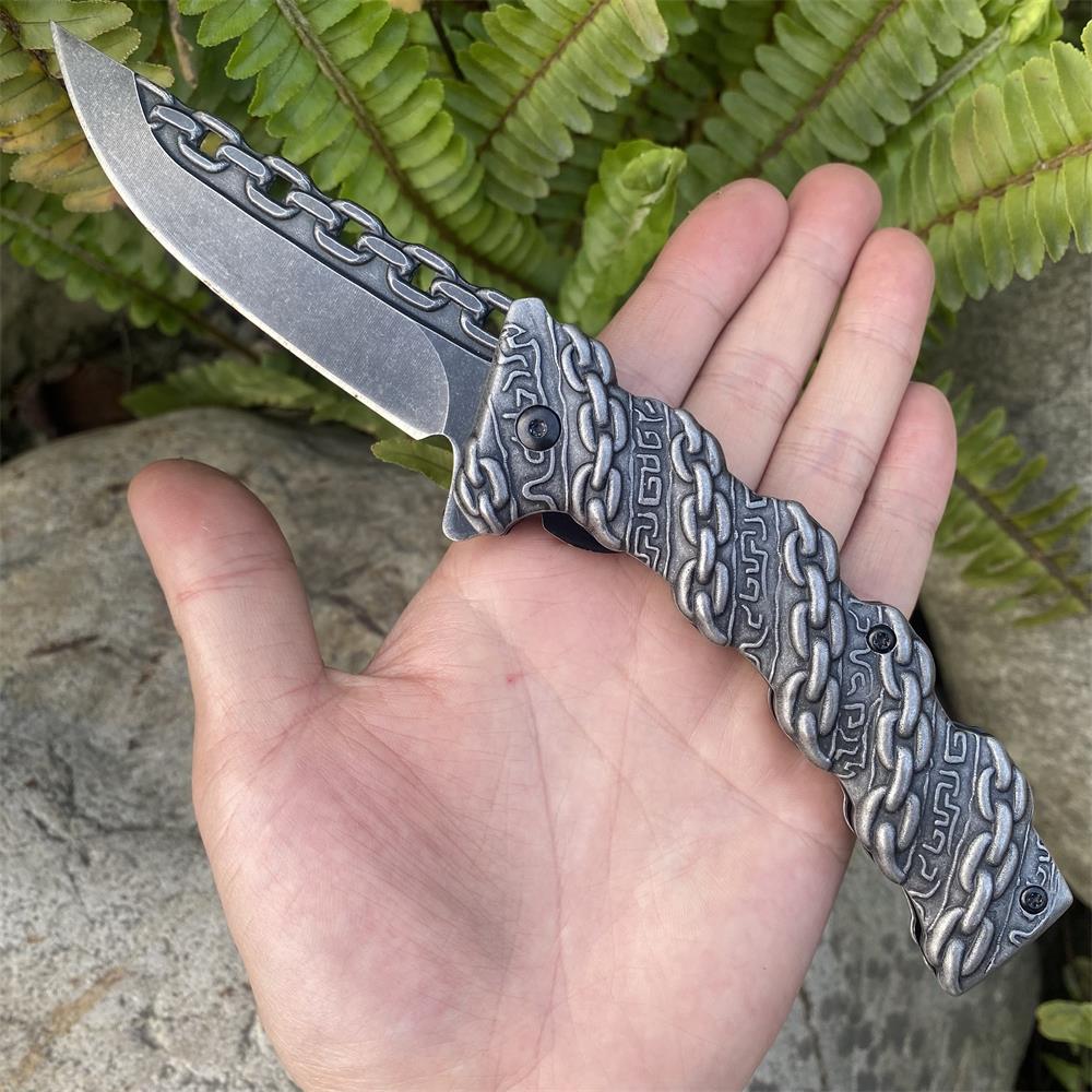 Cool Punk Knife Chain Folding Knife - Tophatter Daily Deals