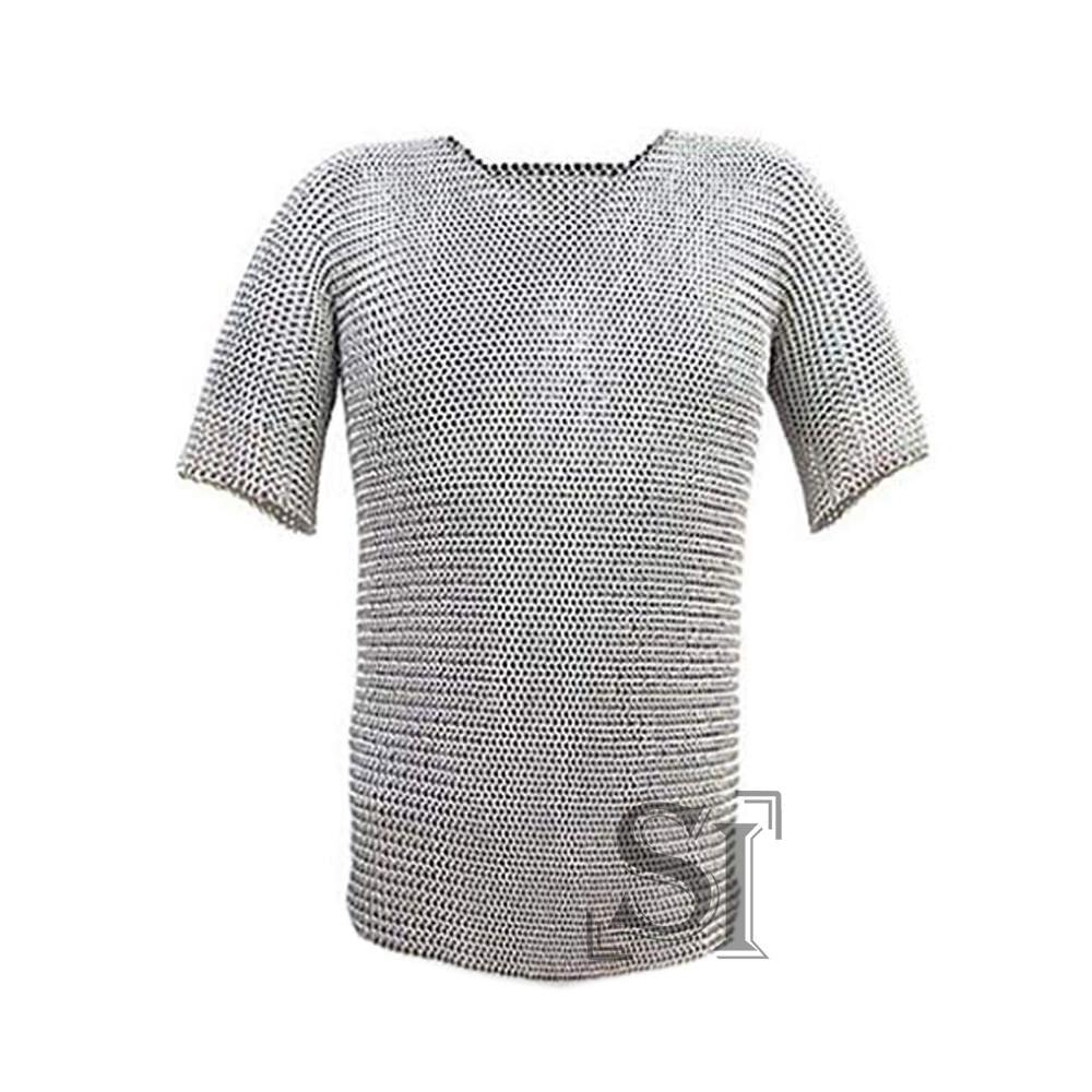 Butted Chainmail Replica Armor Long Shirt Haubergeon Size 5XL - TOPHATTER'S ARMORY DEALS Collectible Weapons - Tophatter Daily Deals