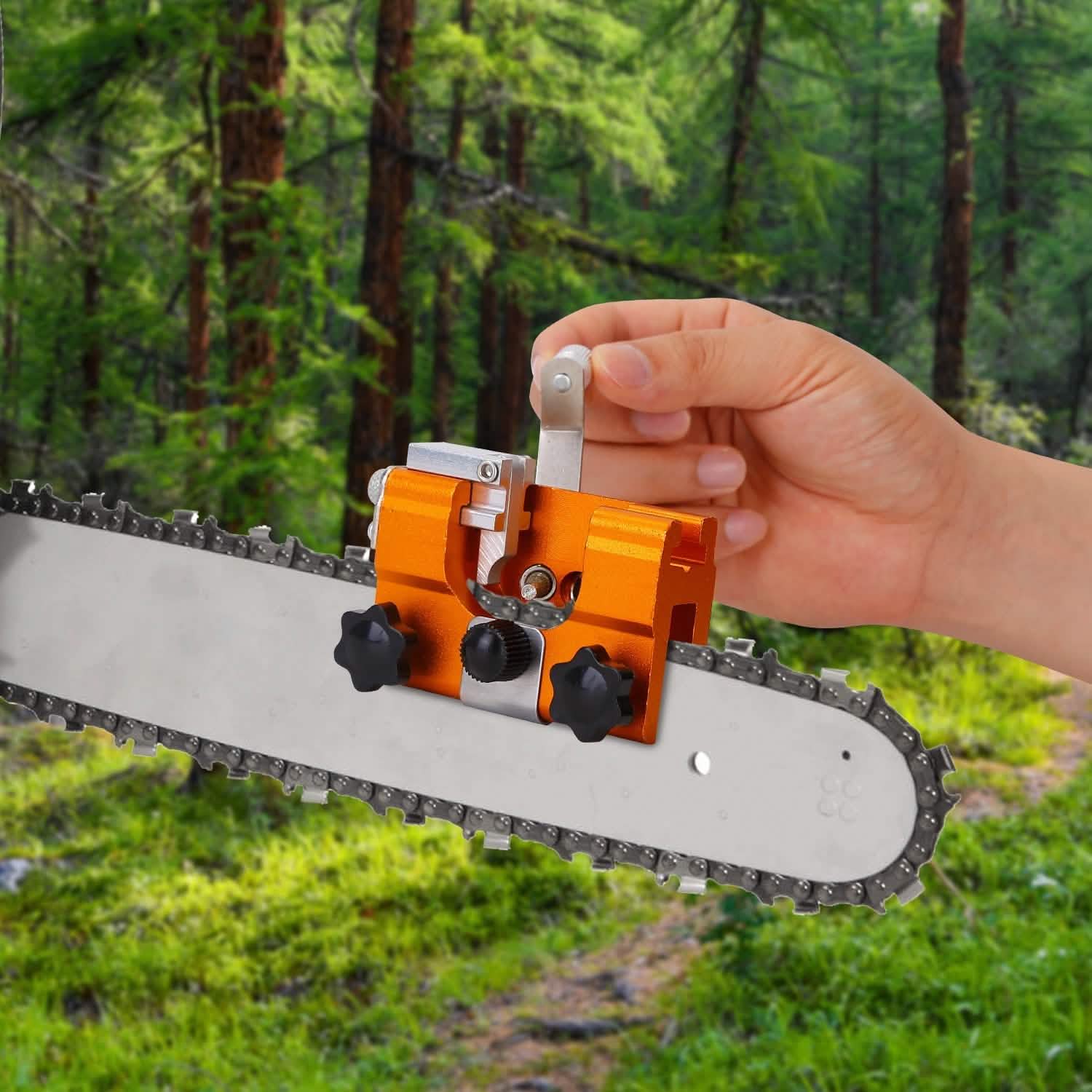 Chainsaw Chain Sharpening Jig Universal Home Improvement - Tophatter Daily Deals