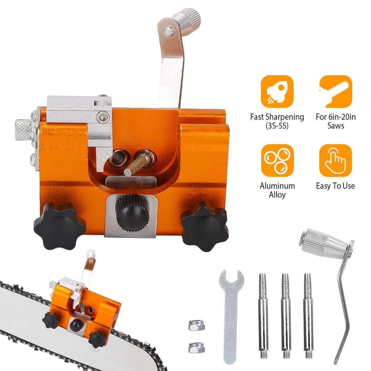 Chainsaw Chain Sharpening Jig Universal Home Improvement - Tophatter Daily Deals