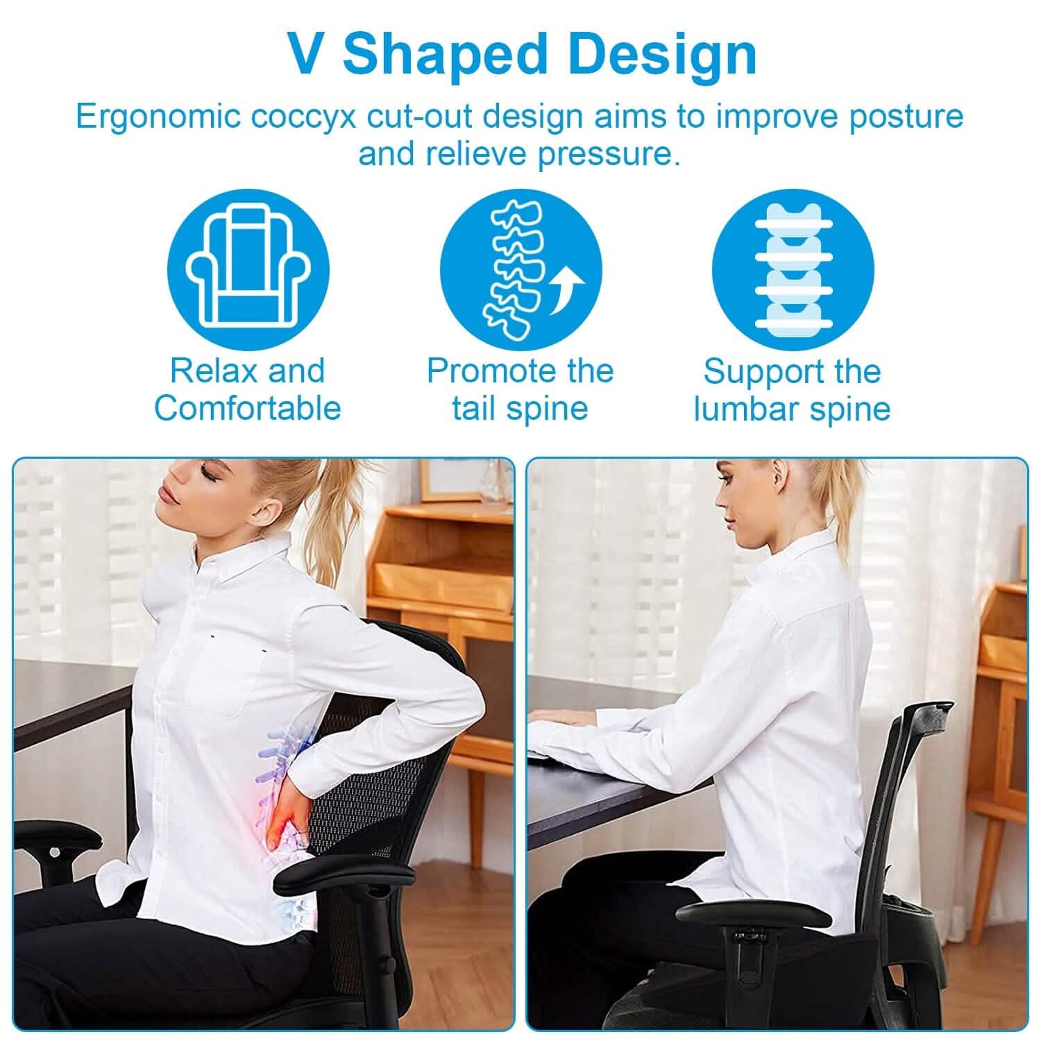 Chair Seat Cushion Car Memory Foam Pad Automotive - Tophatter Daily Deals