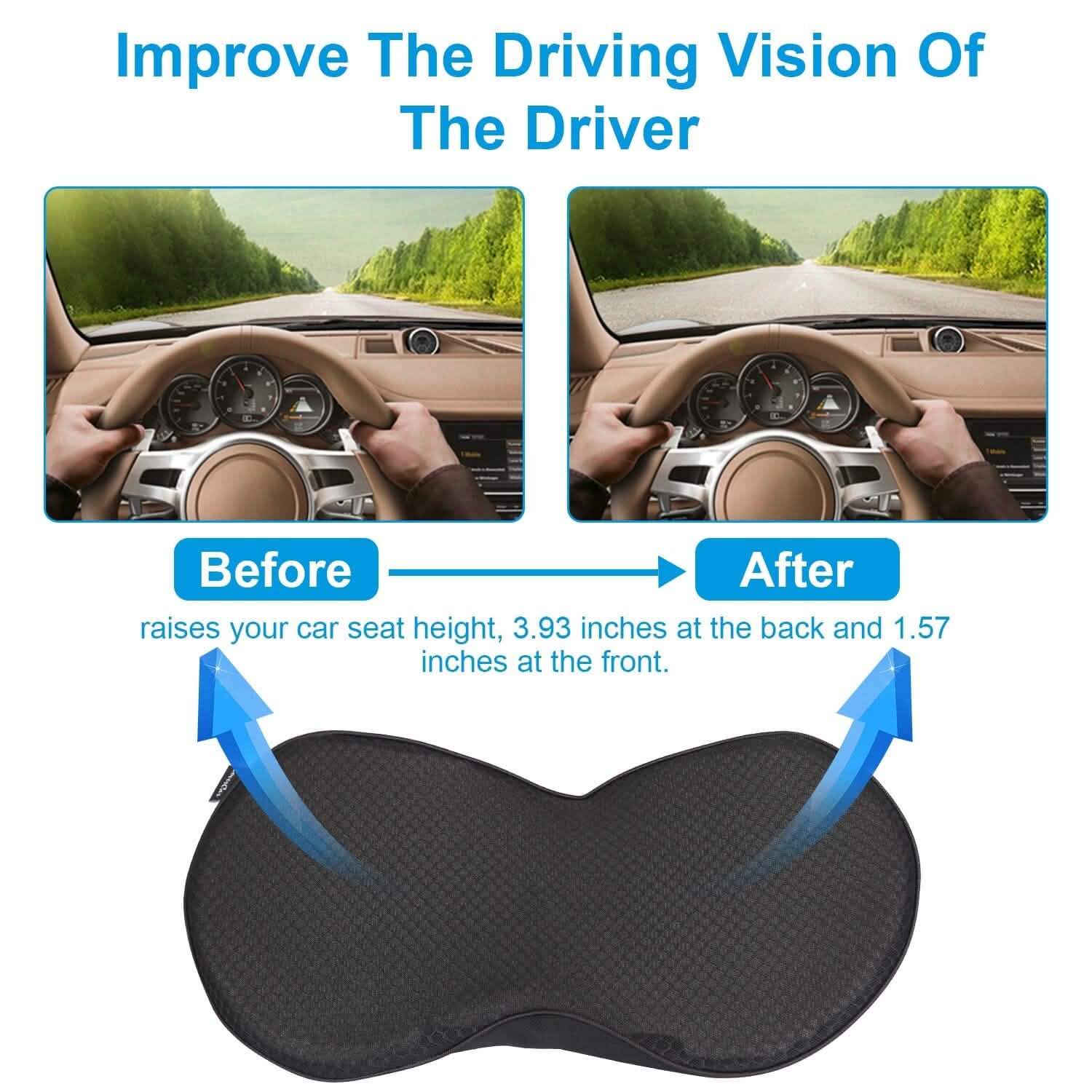 Chair Seat Cushion Car Memory Foam Pad Automotive - Tophatter Daily Deals