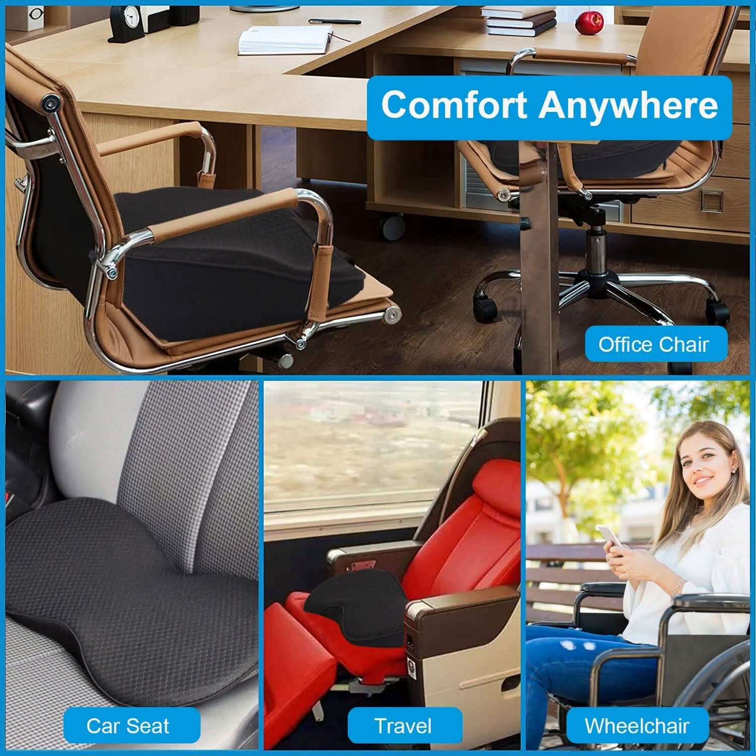 Chair Seat Cushion Car Memory Foam Pad Automotive - Tophatter Daily Deals