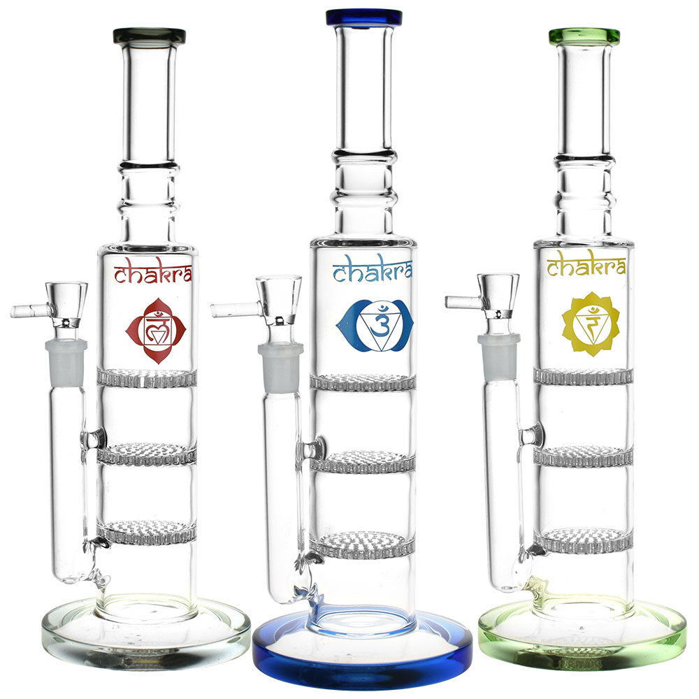 Chakra Triple Honeycomb Tower Bong Bongs - Tophatter Daily Deals