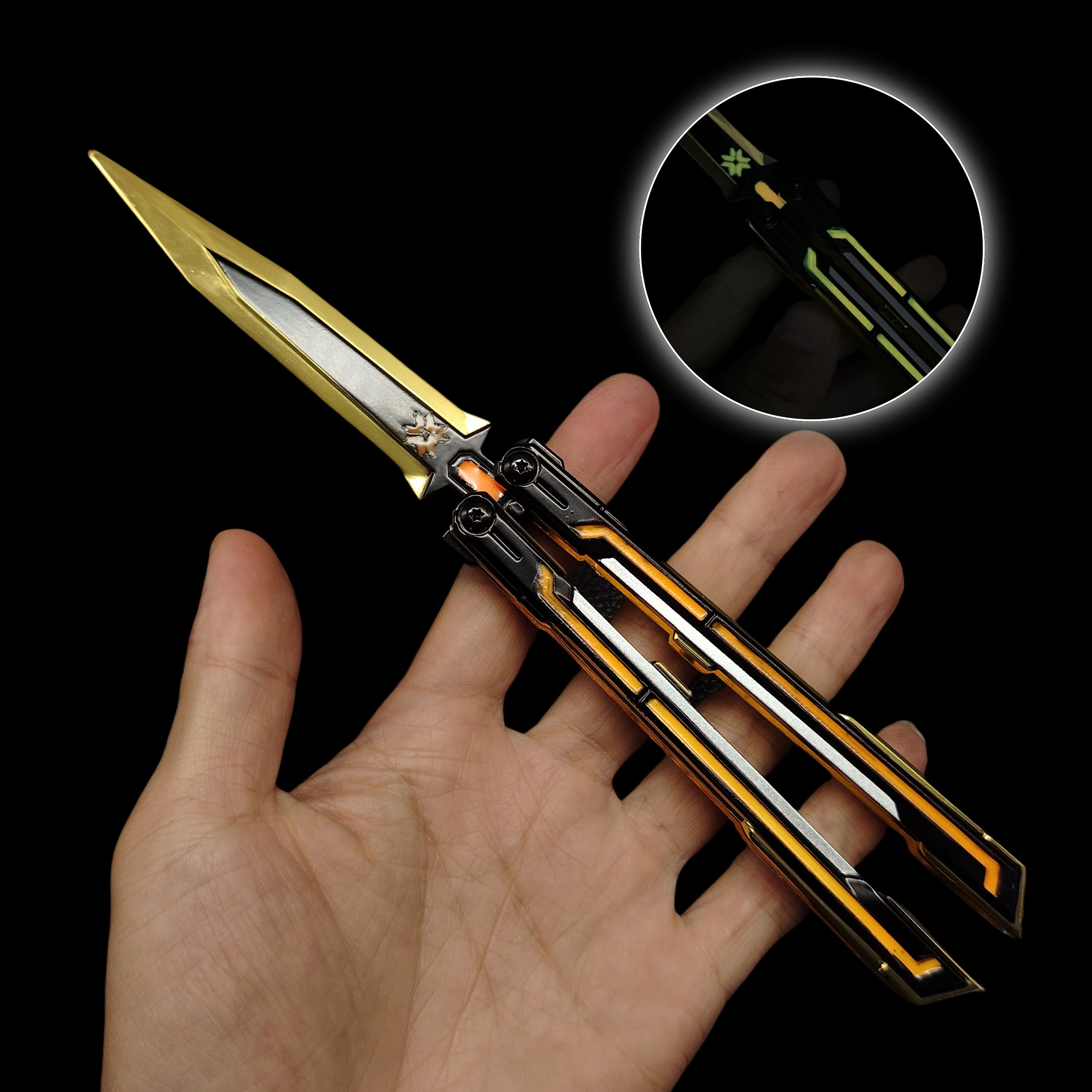 Champions 2025 Butterfly Knife Alloy Replica Luminous Knife Ony - Tophatter Daily Deals