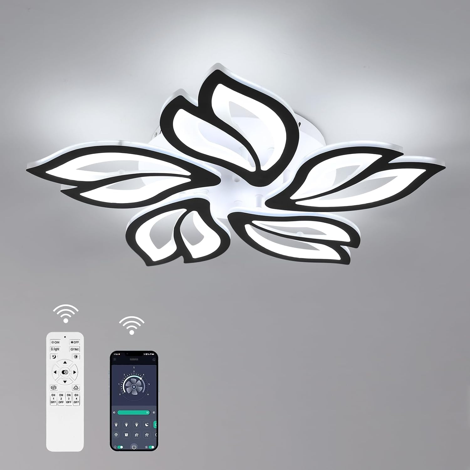 Chandelier Ceiling Light – Modern Crystal Hanging Pendant Lamp for Living Room or Bedroom Electronic - Tophatter Daily Deals