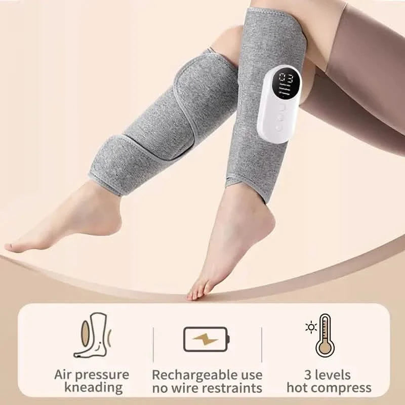 Charging Calf Air Compression Massager With Heat Health & Wellness - Tophatter Daily Deals