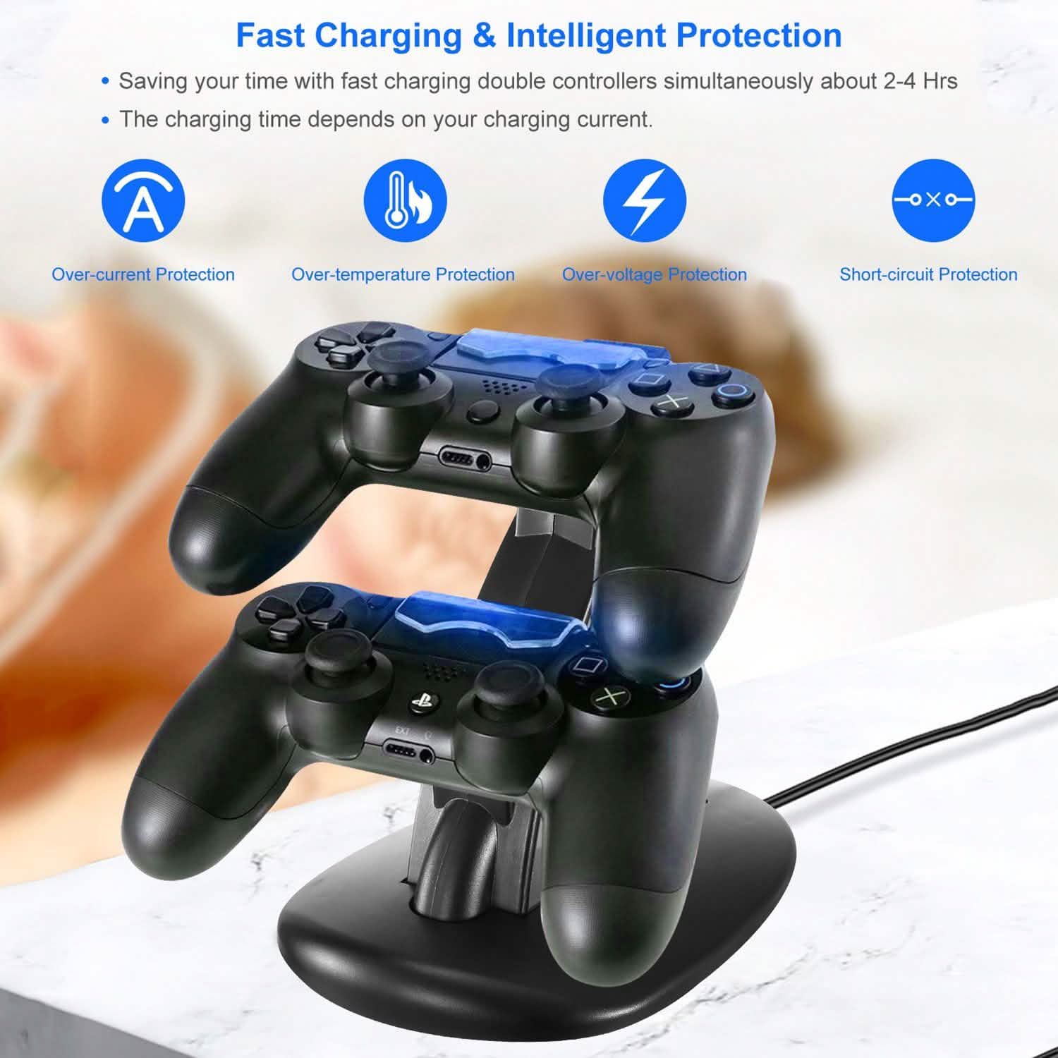 Charging Dock Station Dual Micro USB Stand for PS4 Pro Video Games & Consoles - Tophatter Daily Deals