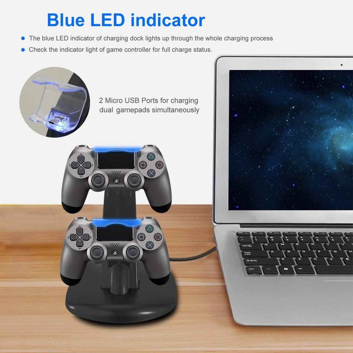 Charging Dock Station Dual Micro USB Stand for PS4 Pro Video Games & Consoles - Tophatter Daily Deals