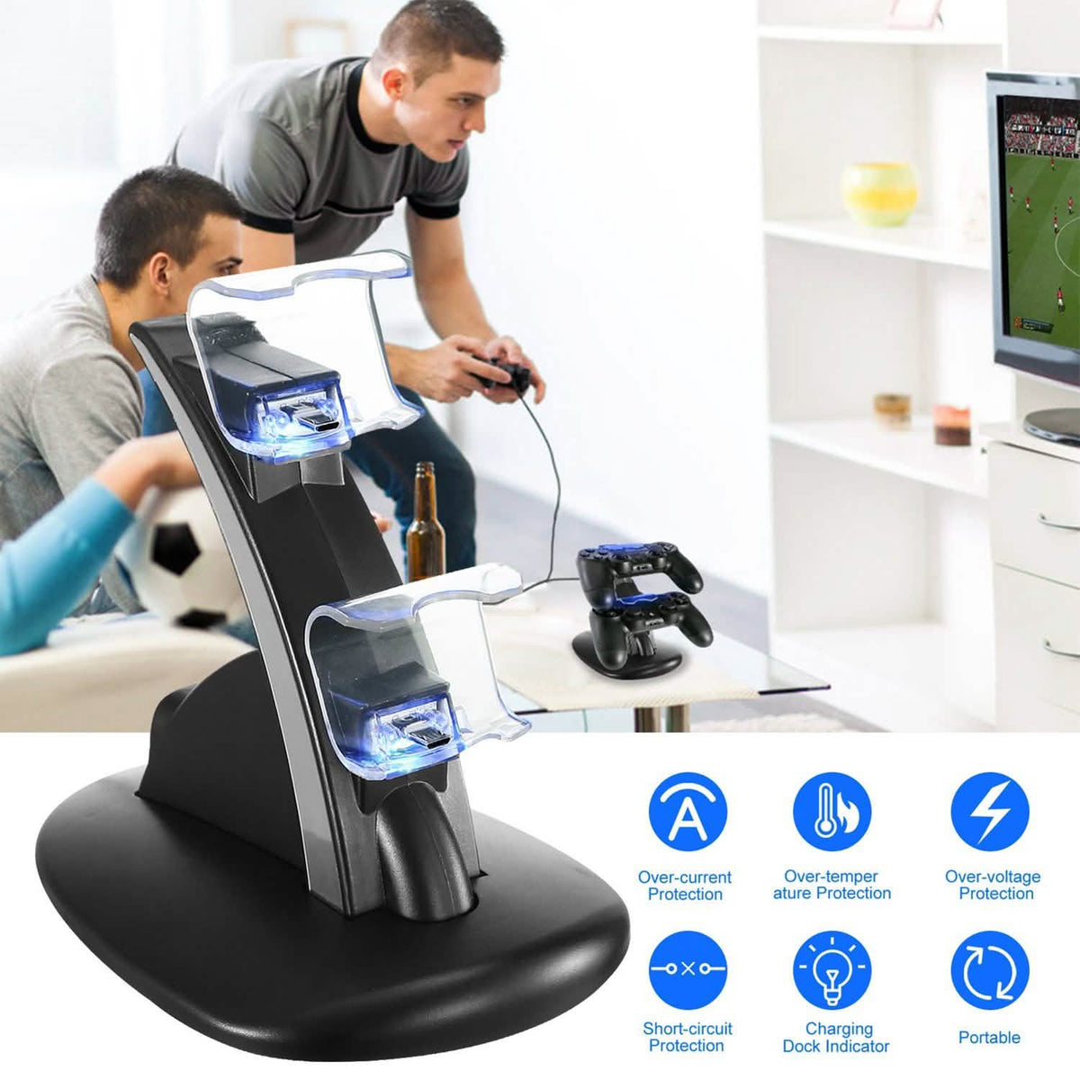 Charging Dock Station Dual Micro USB Stand for PS4 Pro Video Games & Consoles - Tophatter Daily Deals