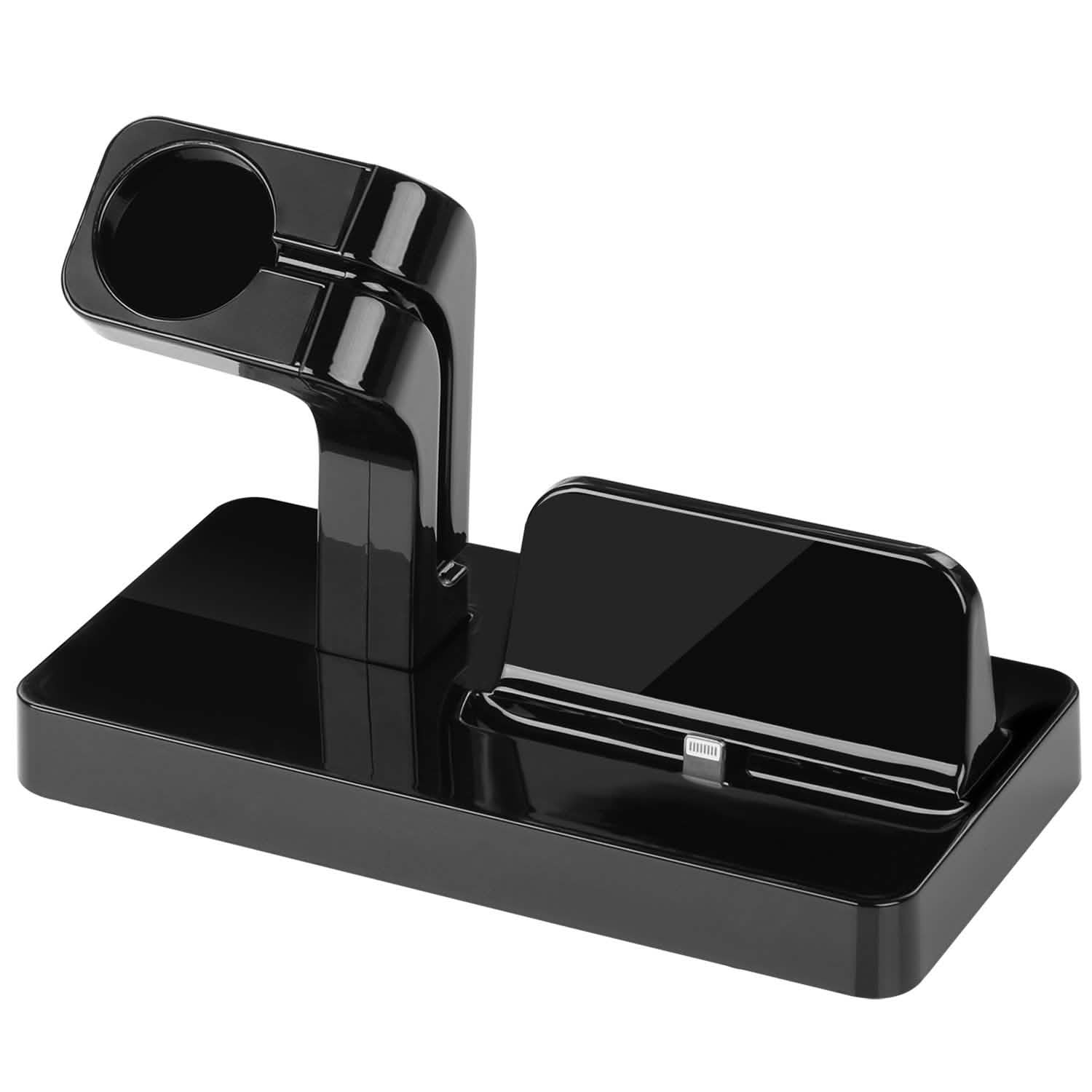 Charging Stand Dock Holder for iPhone and Apple Watch Black Mobile Accessories - Tophatter Daily Deals
