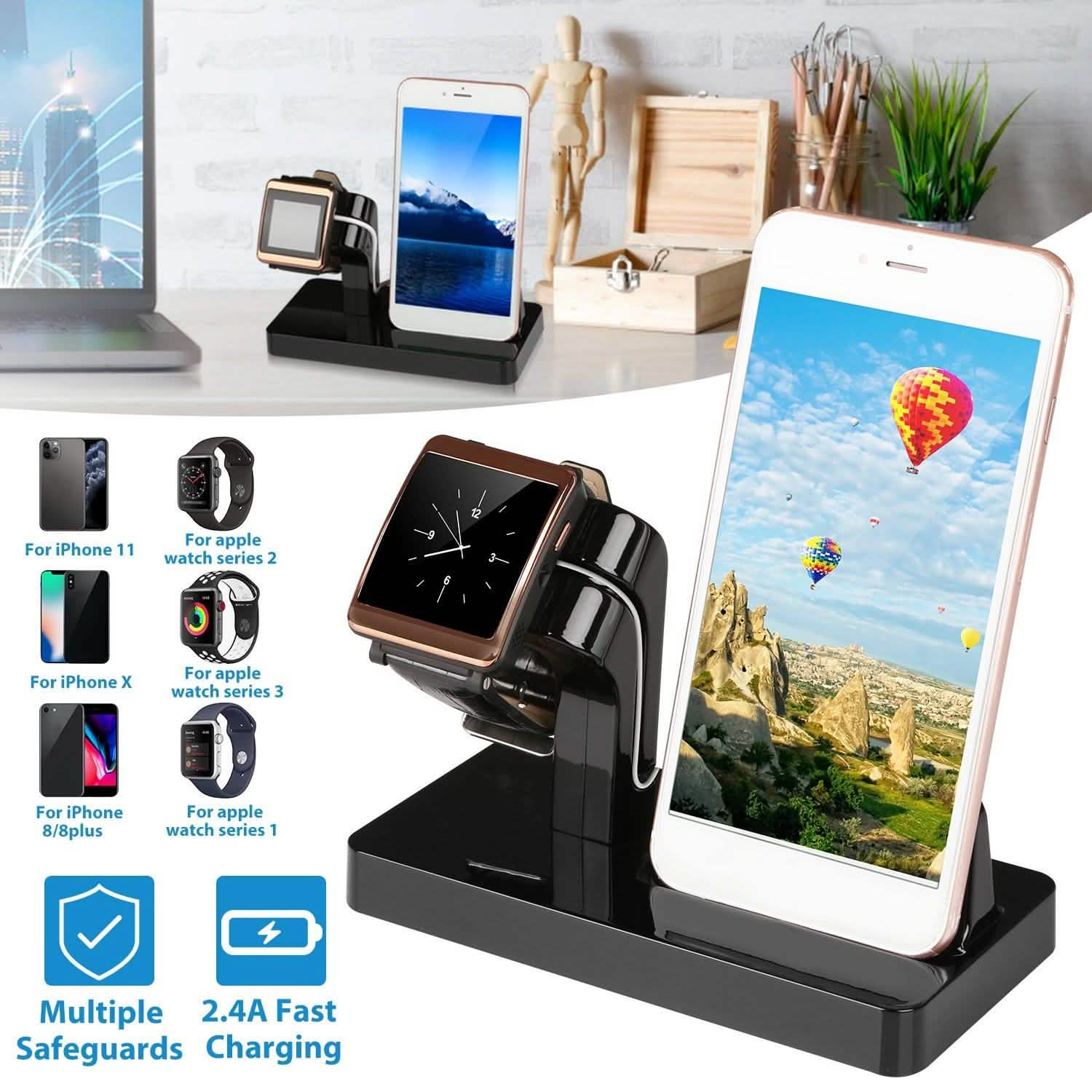 Charging Stand Dock Holder for iPhone and Apple Watch Mobile Accessories - Tophatter Daily Deals
