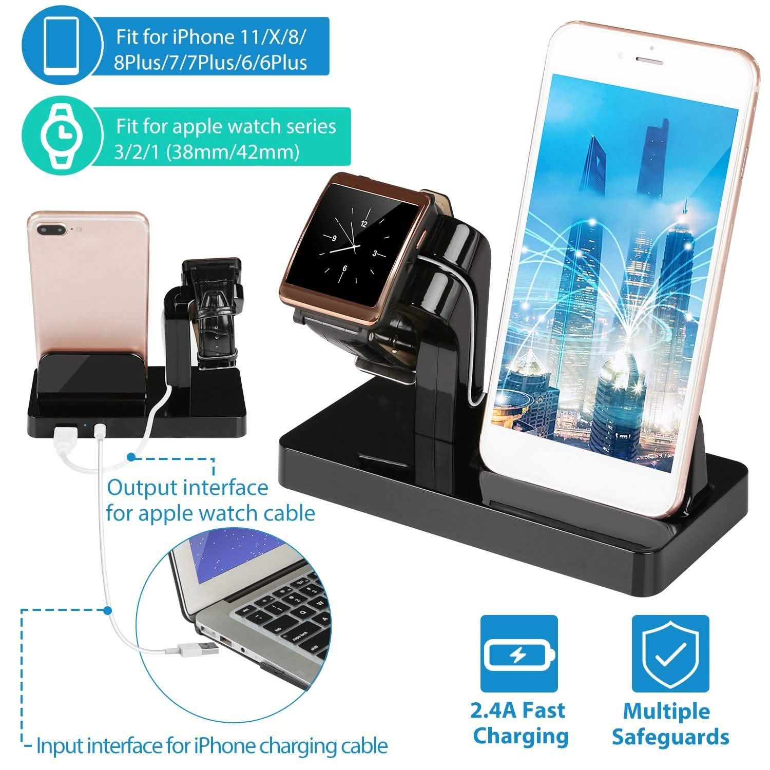 Charging Stand Dock Holder for iPhone and Apple Watch Mobile Accessories - Tophatter Daily Deals
