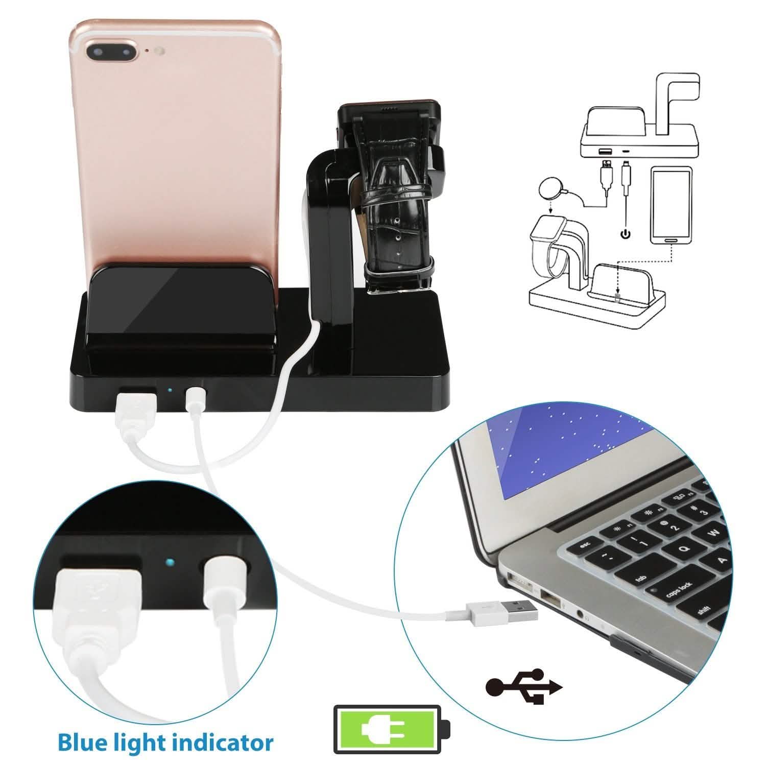 Charging Stand Dock Holder for iPhone and Apple Watch Mobile Accessories - Tophatter Daily Deals