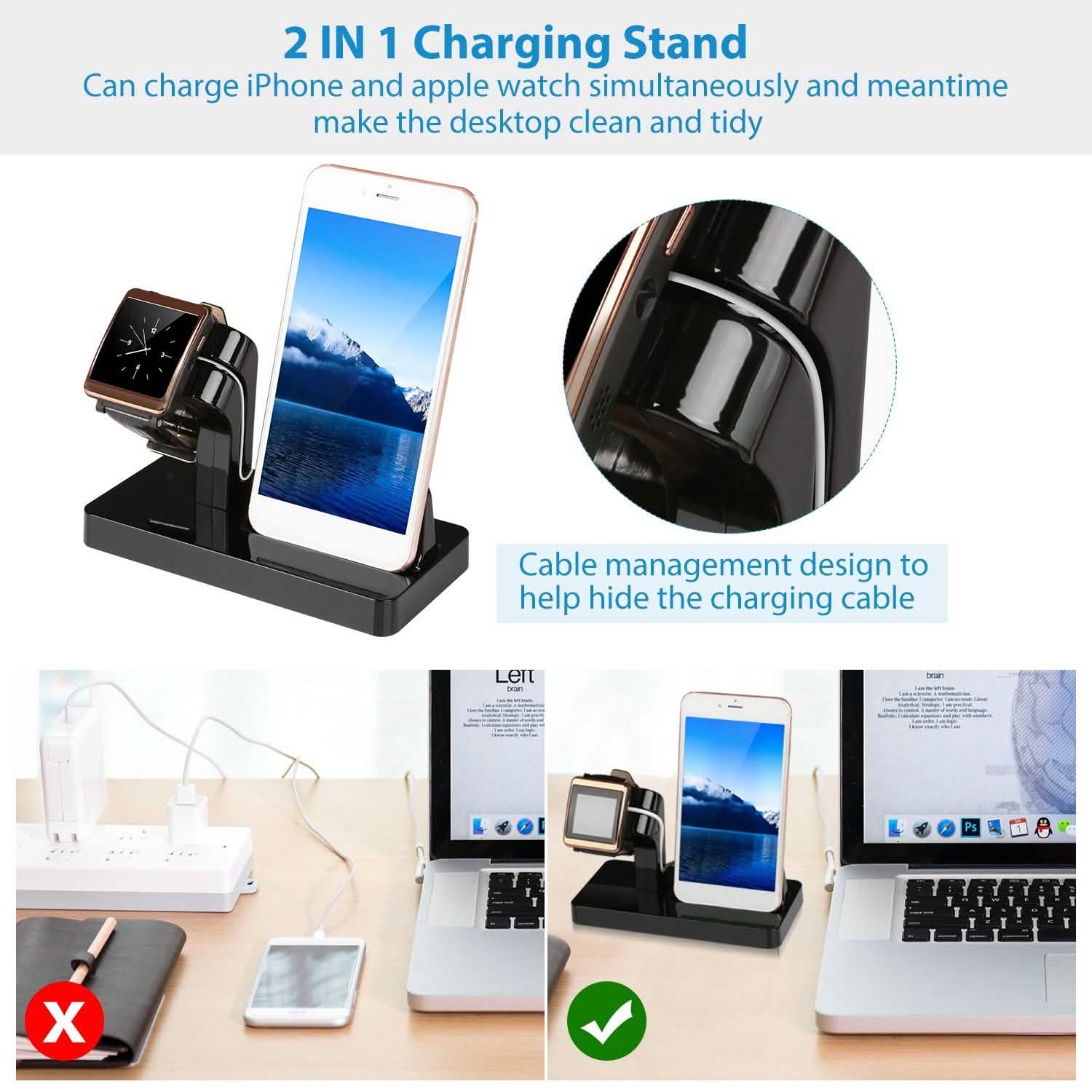 Charging Stand Dock Holder for iPhone and Apple Watch Mobile Accessories - Tophatter Daily Deals