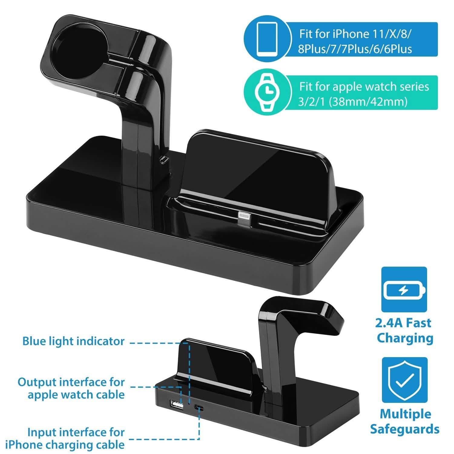 Charging Stand Dock Holder for iPhone and Apple Watch Mobile Accessories - Tophatter Daily Deals