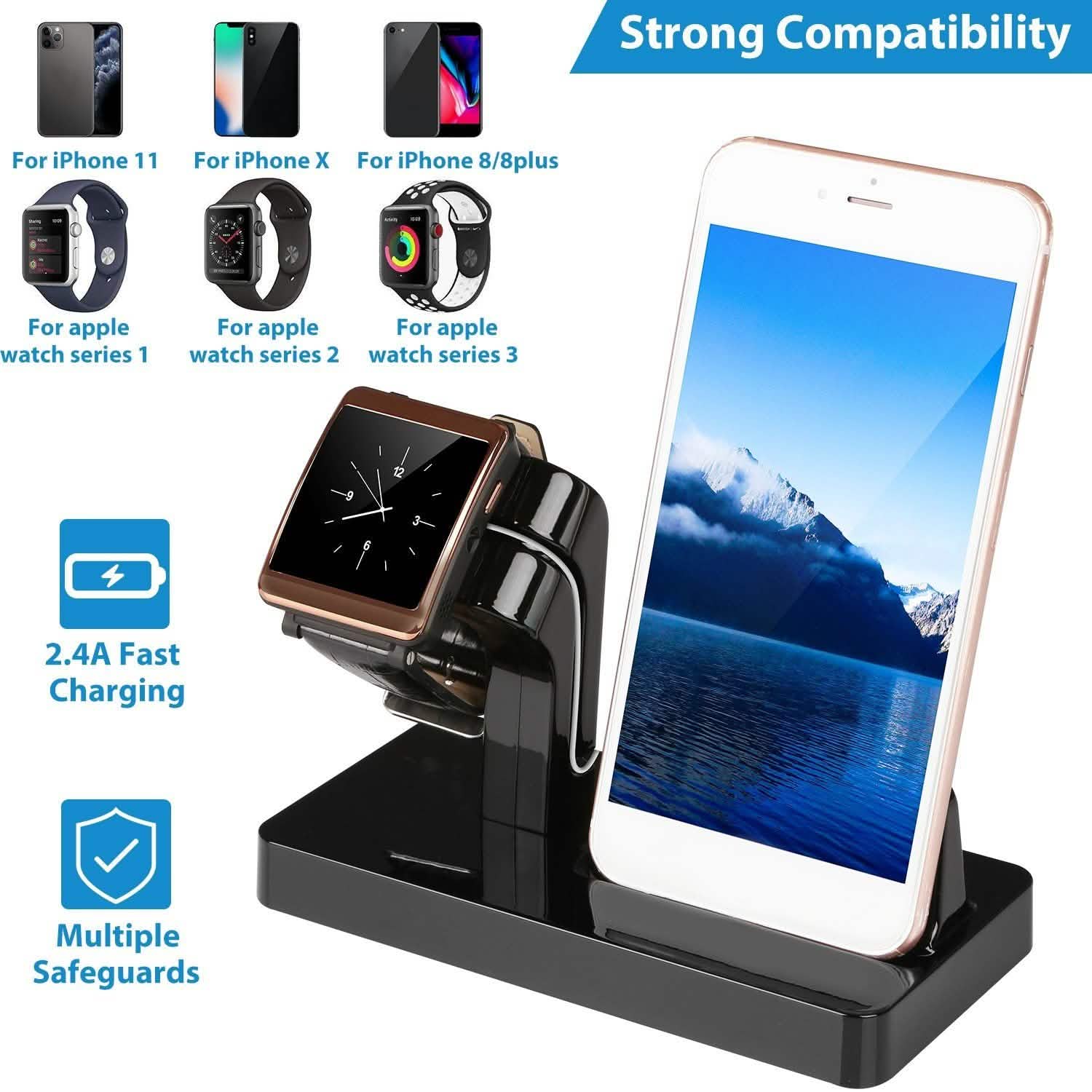 Charging Stand Dock Holder for iPhone and Apple Watch Mobile Accessories - Tophatter Daily Deals