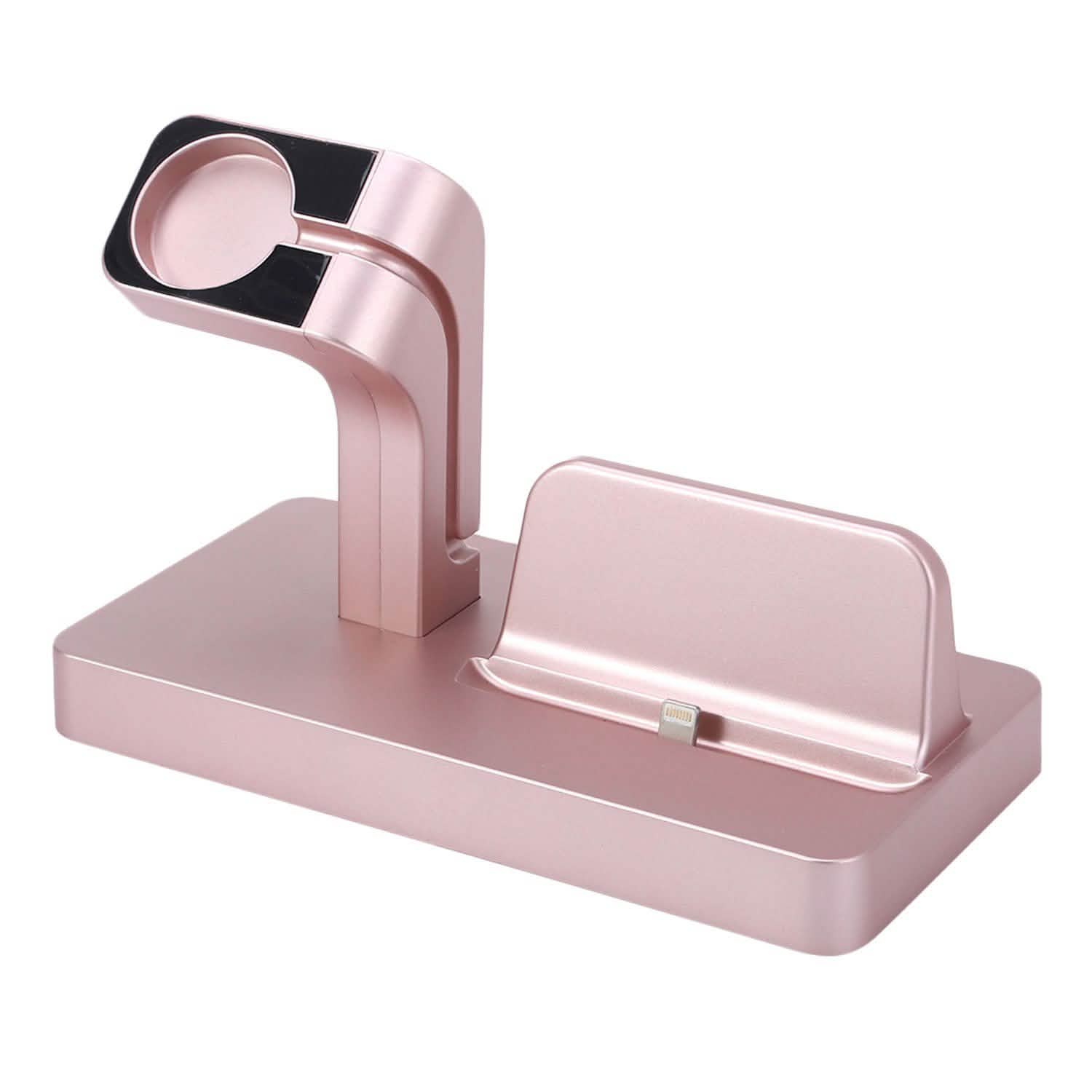 Charging Stand Dock Holder for iPhone and Apple Watch Rose Gold Mobile Accessories - Tophatter Daily Deals