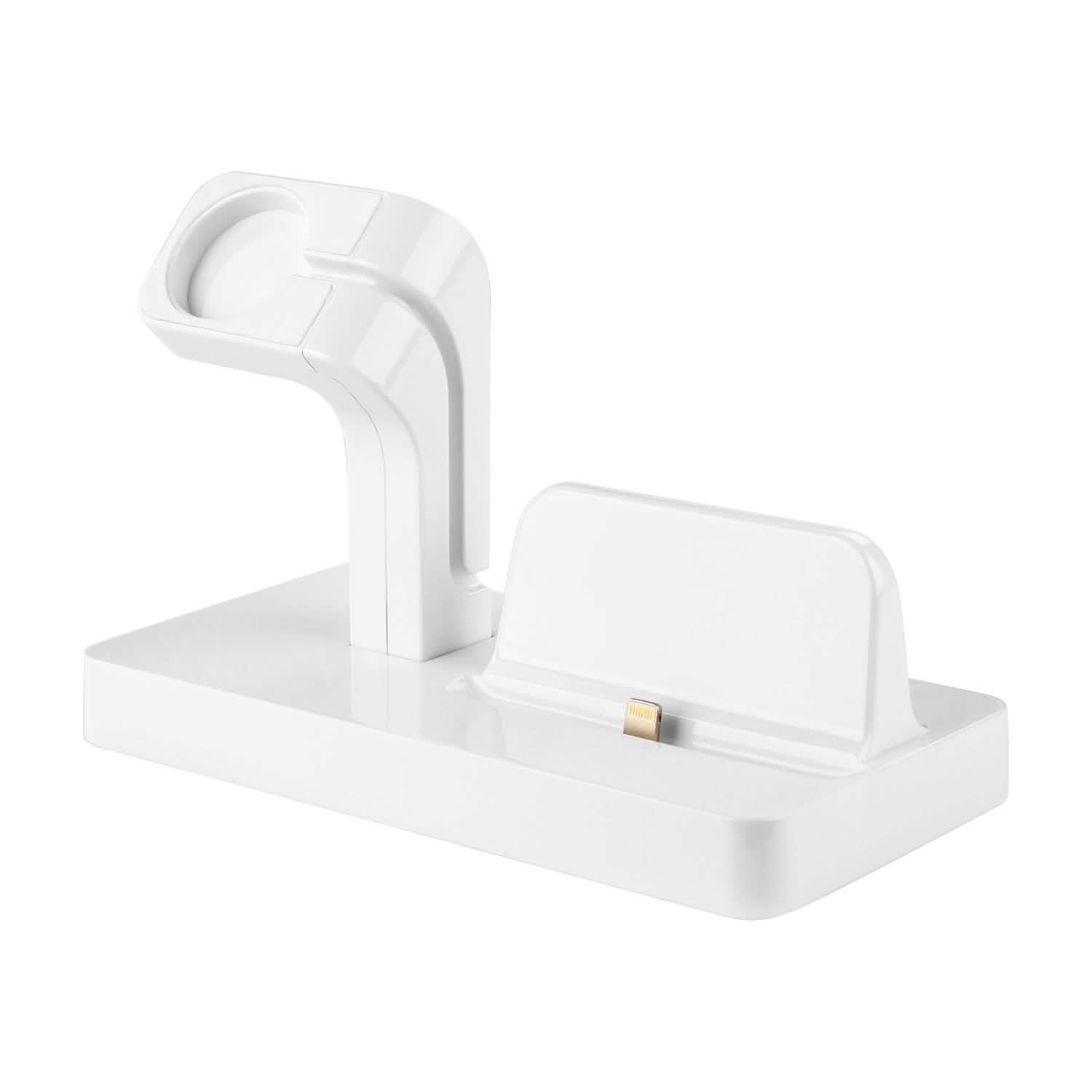 Charging Stand Dock Holder for iPhone and Apple Watch White Mobile Accessories - Tophatter Daily Deals