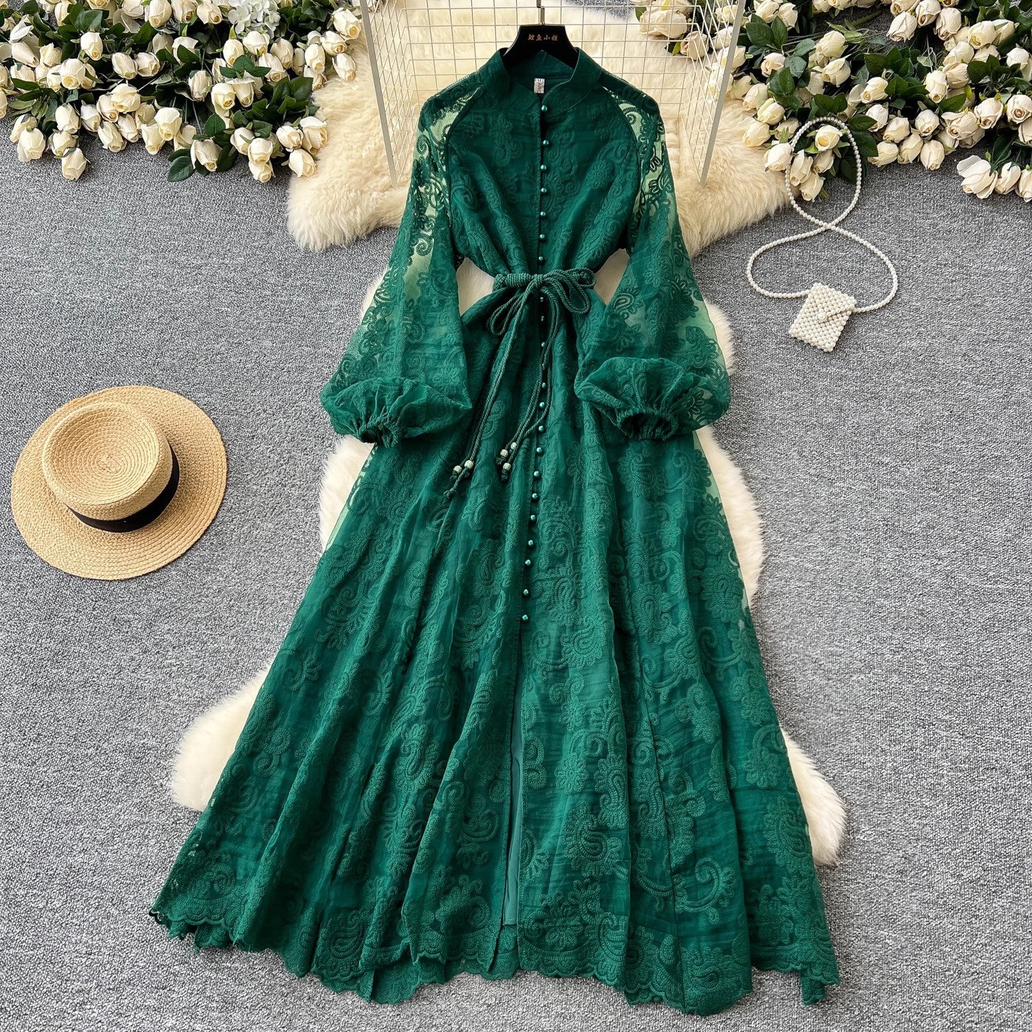 Charming floral lace dress is Elegant and Exquisite Clothing Maxi Dresses - Tophatter Daily Deals