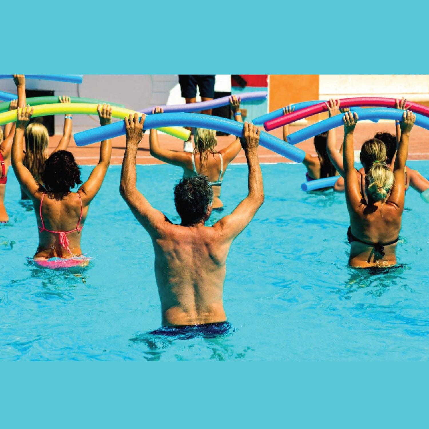 Foam Swimming Pool Noodle - 3x Swimming Pool Noodle Stick Water Float Aid Strip Blue or Red Summer & Swimming - Tophatter Daily Deals