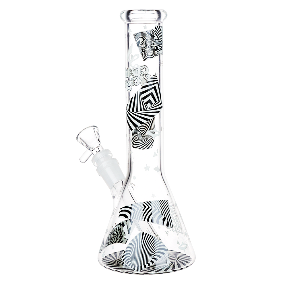 Cheech & Chong Glass Beaker Bong | Optical Illusion Glow Bongs - Tophatter Daily Deals