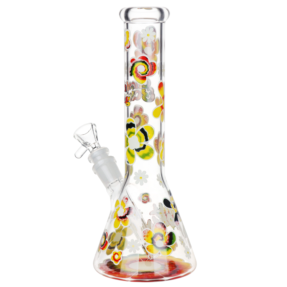 Cheech & Chong Glass Beaker Bong | Tie Dye Glow Bongs - Tophatter Daily Deals