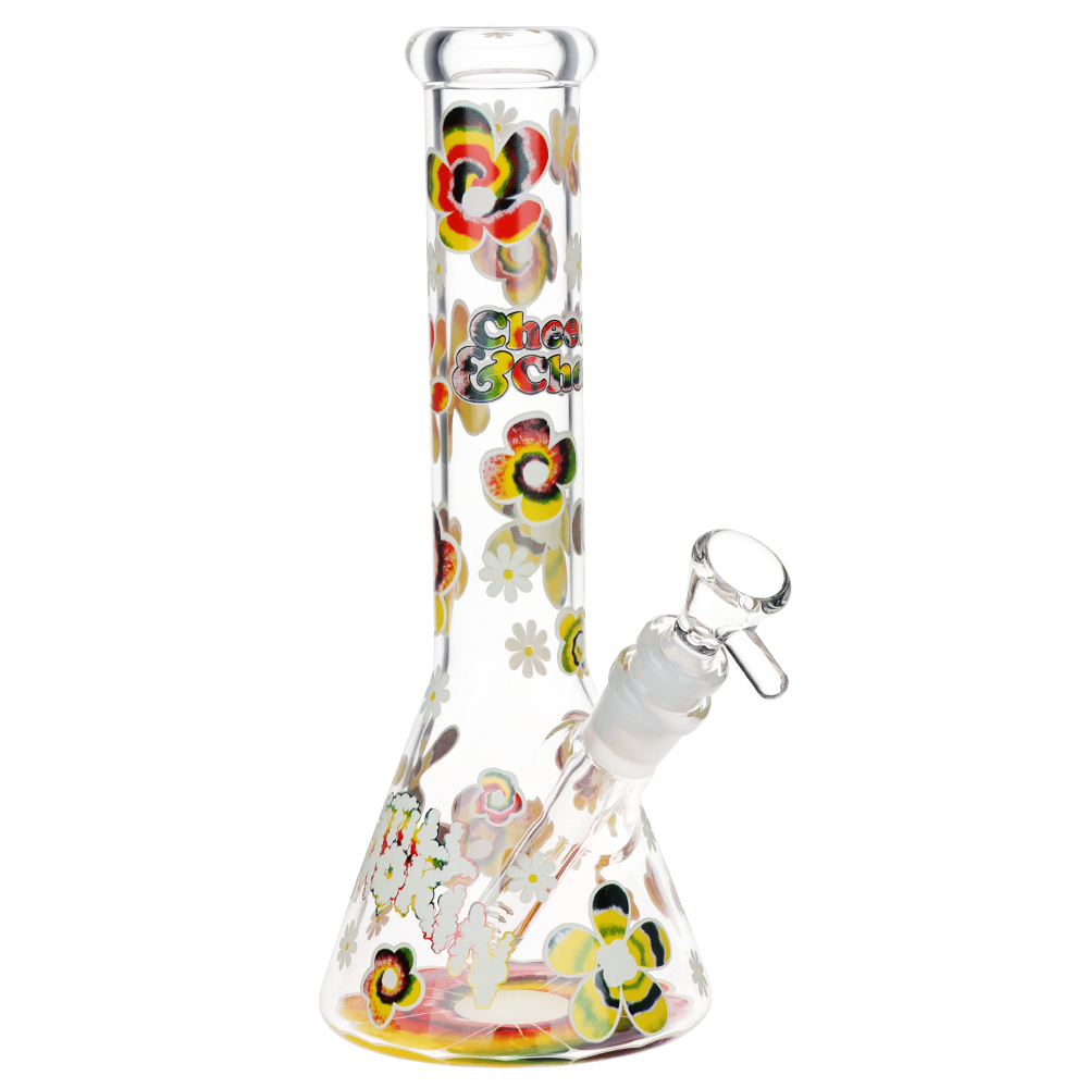 Cheech & Chong Glass Beaker Bong | Tie Dye Glow Bongs - Tophatter Daily Deals