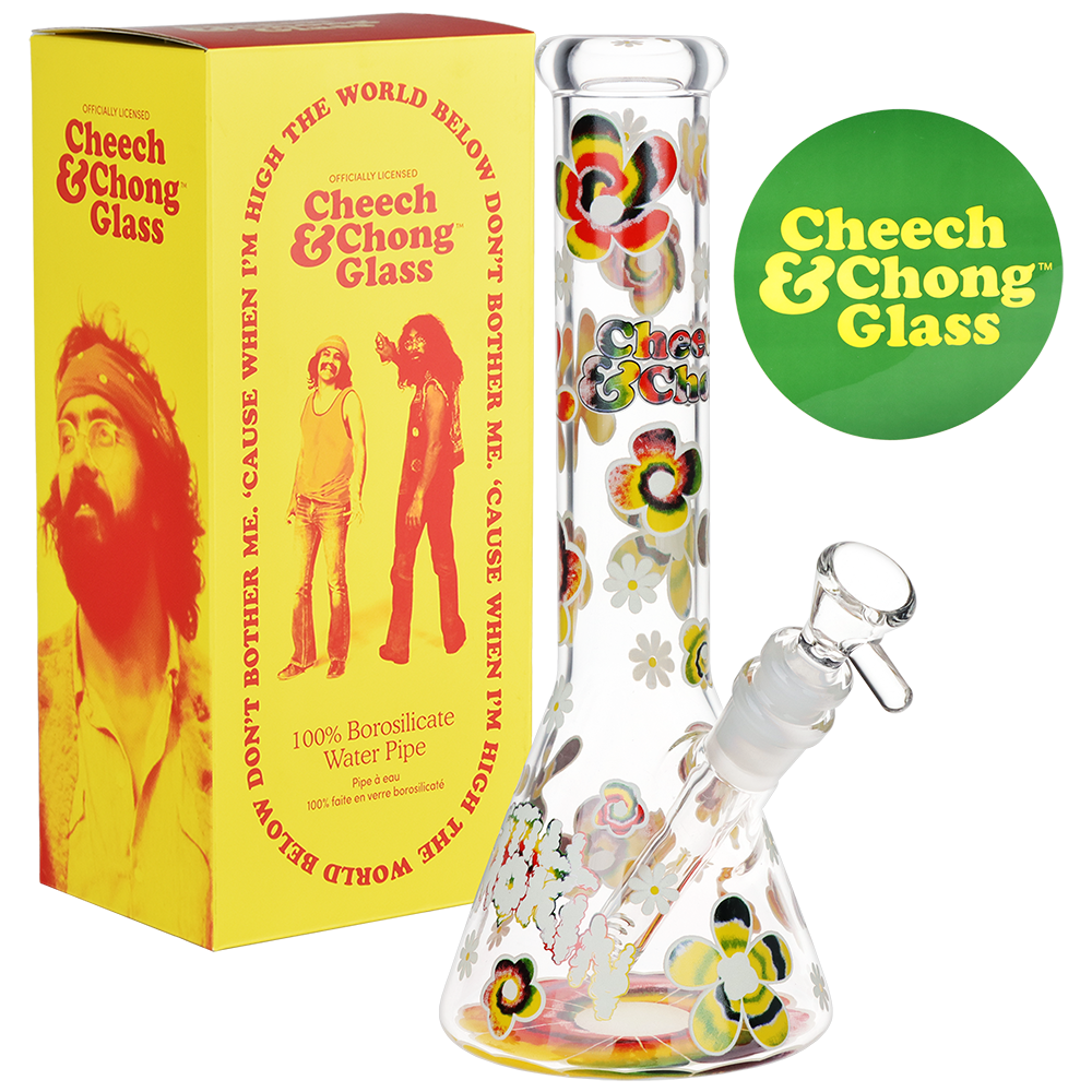 Cheech & Chong Glass Beaker Bong | Tie Dye Glow Bongs - Tophatter Daily Deals