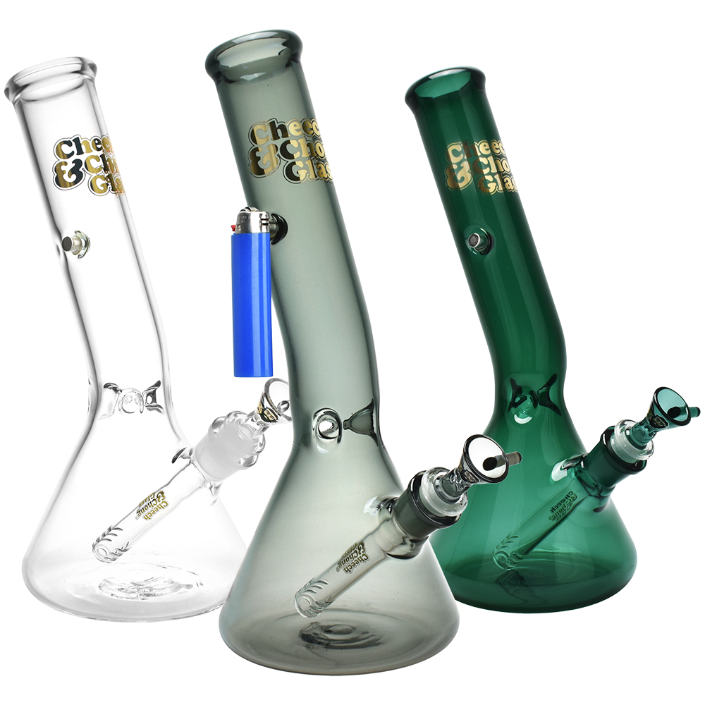 Cheech & Chong Glass Beaker Bong | Basketball Jones Chillax Bongs - Tophatter Daily Deals