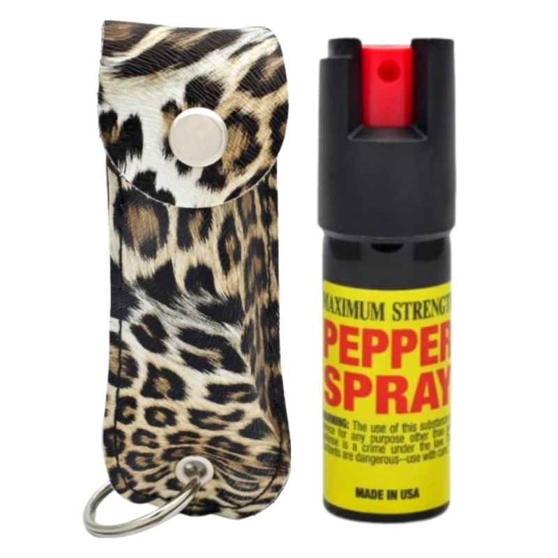 Refillable Cheetah Pepper Spray Keychain Pepper Spray - Tophatter Daily Deals