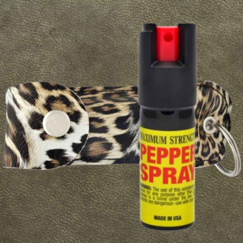 Refillable Cheetah Pepper Spray Keychain Pepper Spray - Tophatter Daily Deals
