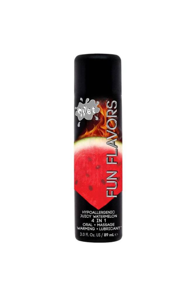 Wet - Fun Flavors - 4 in 1 Warming Flavored Lubricant - Juicy Watermelon - 3oz Liquid - Tophatter Daily Deals