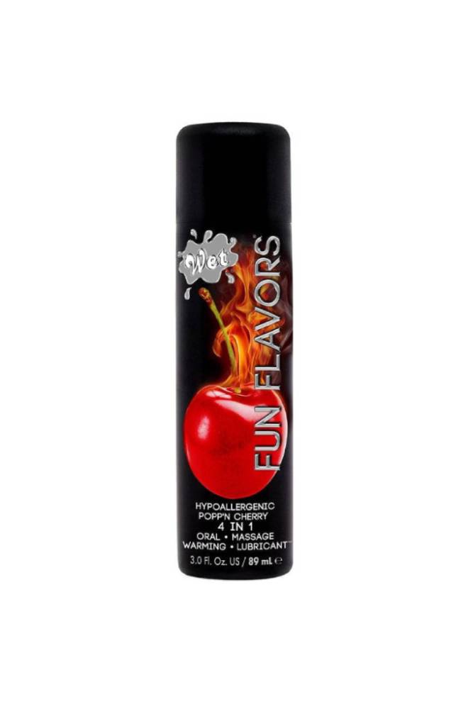 Wet - Fun Flavors - 4 in 1 Warming Flavored Lubricant - Popp'N Cherry - 3oz Liquid - Tophatter Daily Deals