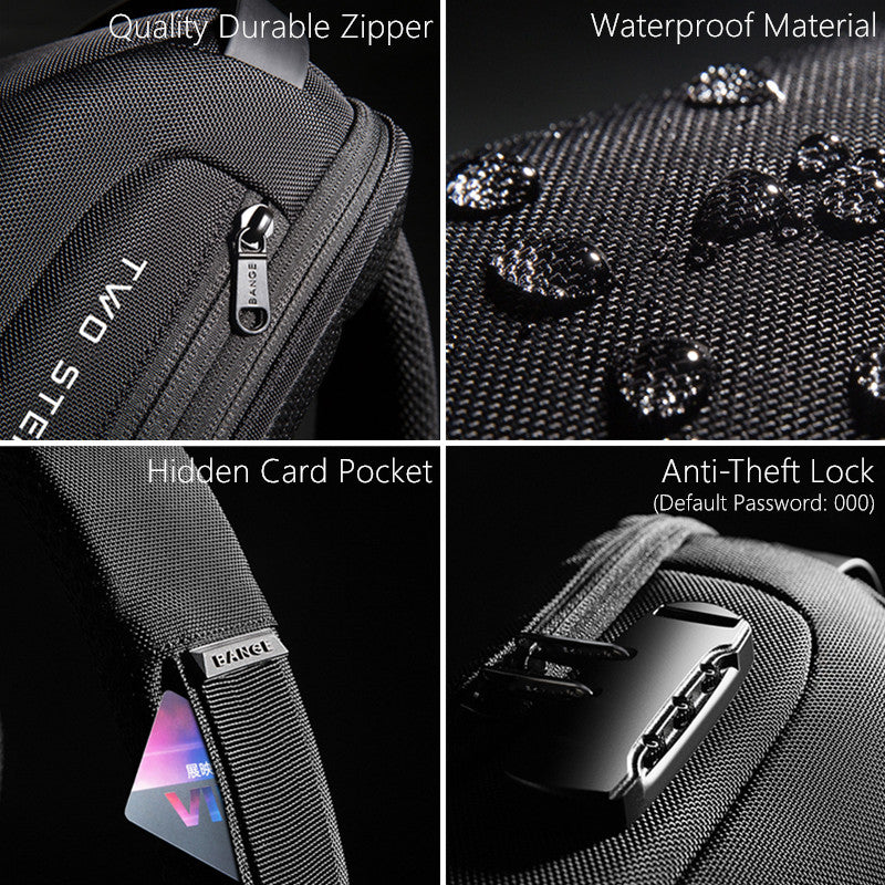 Men Chest Bag Waterproof Anti-thief Travel Pack Men Bags - Tophatter Daily Deals