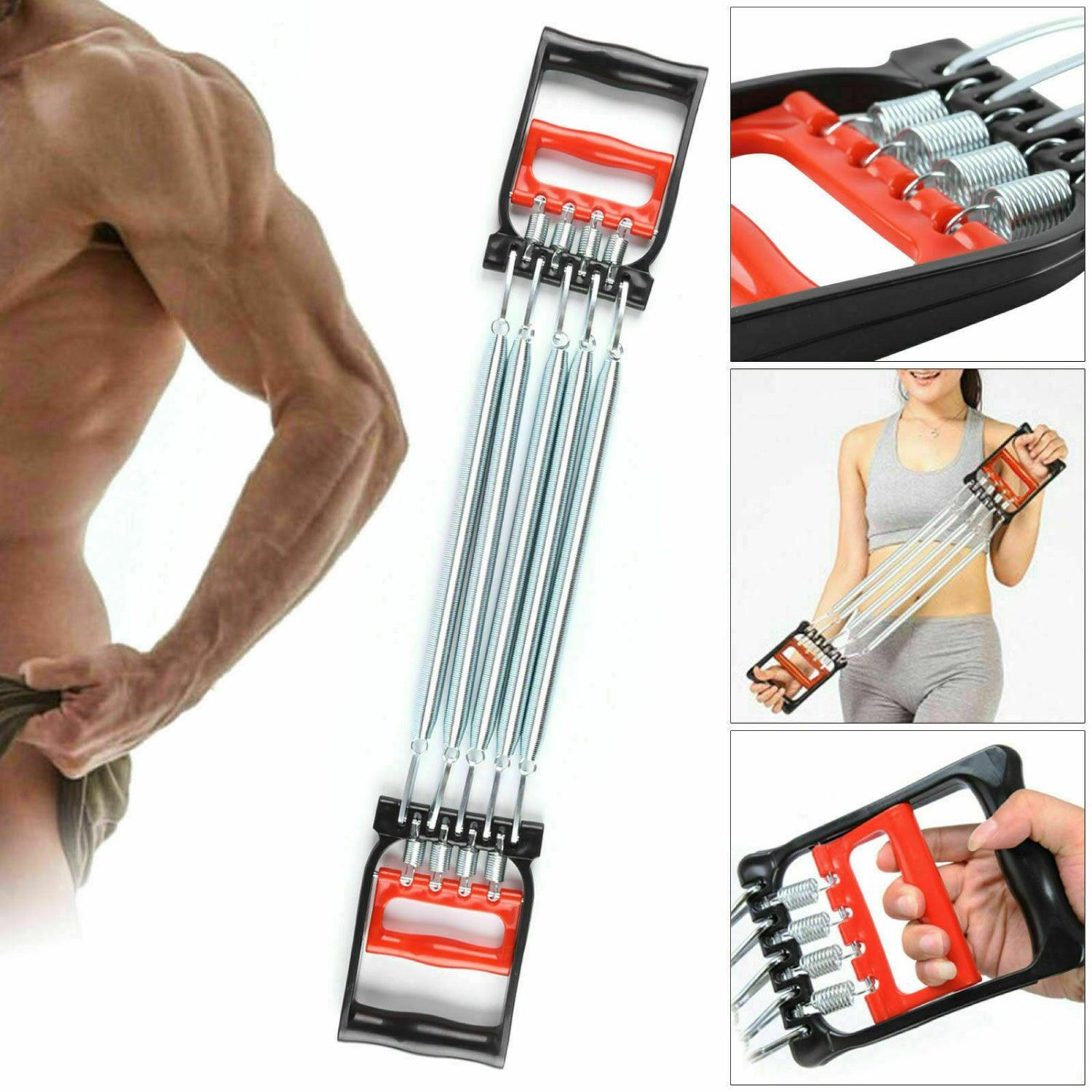 Chest Expander - 5 Spring Exercise Puller Muscle Stretcher Training Home Pull Gym Exercise & Fitness - Tophatter Daily Deals