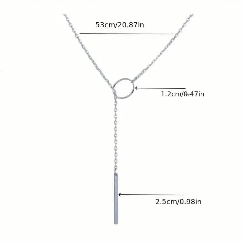 Chic Ethnic-Inspired Alloy Circle & Rod Pendant Necklace Necklaces - Tophatter Daily Deals