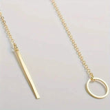 Chic Ethnic-Inspired Alloy Circle & Rod Pendant Necklace Necklaces - Tophatter Daily Deals