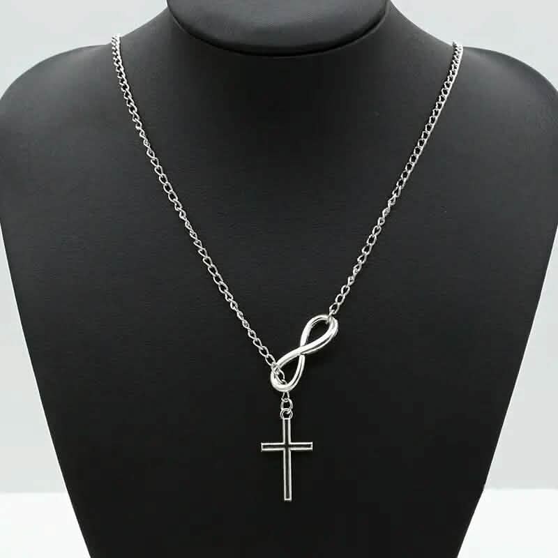 Chic Vintage-Inspired Infinity Cross Pendant Necklace Necklaces - Tophatter Daily Deals